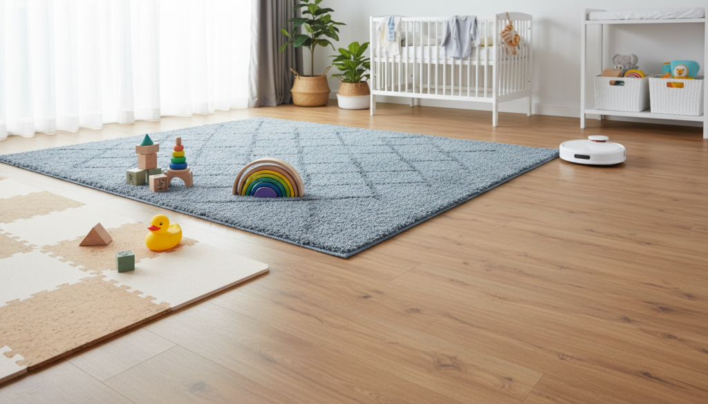 Nhà có trẻ nhỏ nên dùng sàn gì? Gợi ý sàn an toàn, dễ vệ sinh