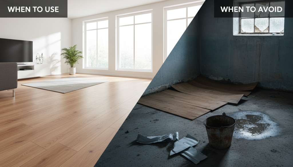 Sàn Nhựa Dán Keo: Khi Nào Nên Dùng và Khi Nào Nên Tránh?