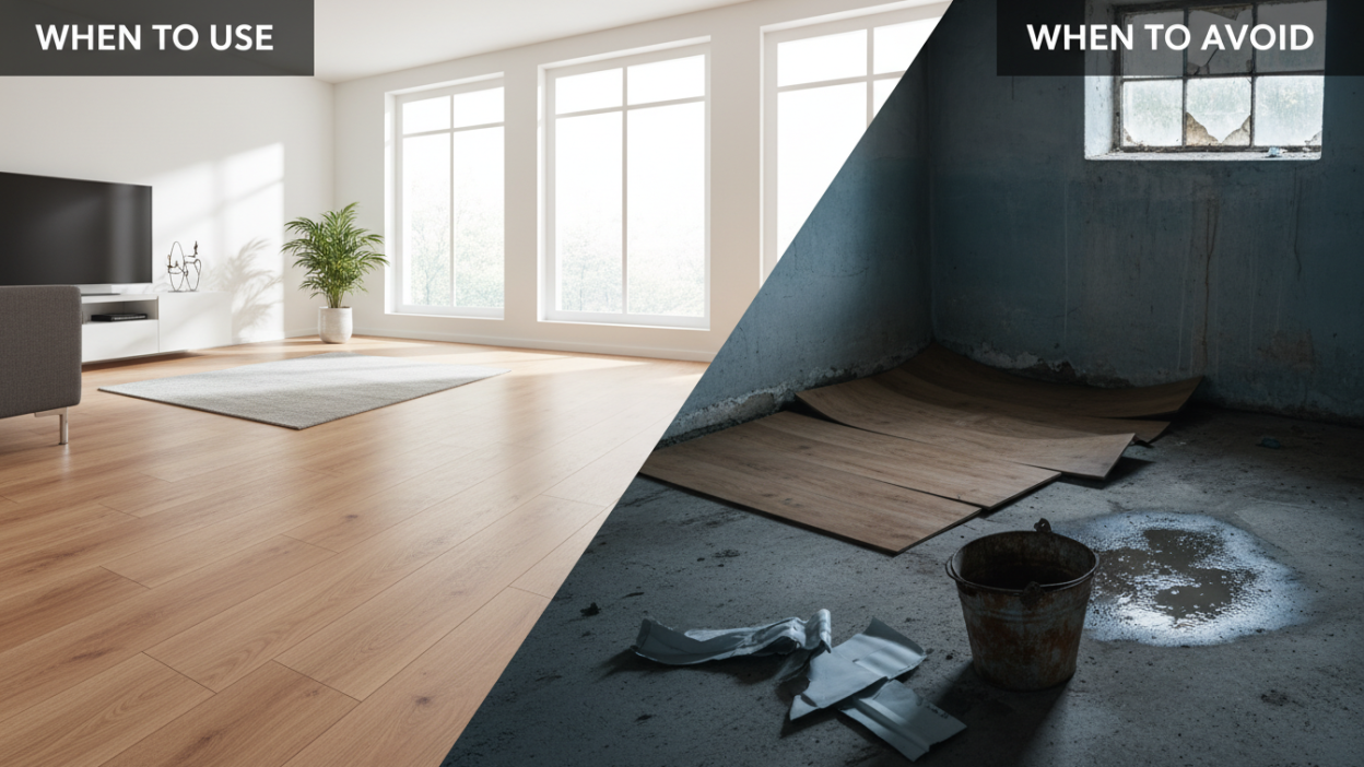 Sàn Nhựa Dán Keo: Khi Nào Nên Dùng và Khi Nào Nên Tránh?