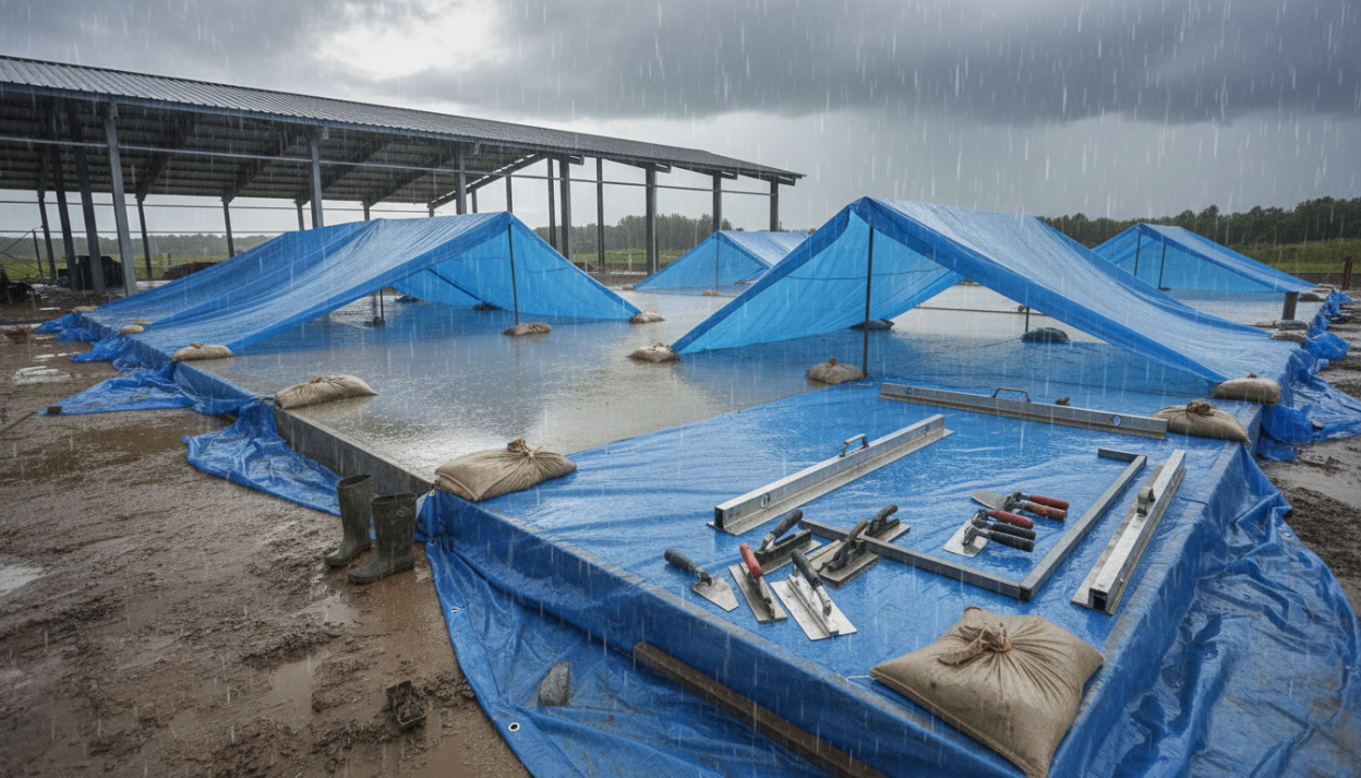 Thi Công Sàn Mùa Mưa: 9+ Lưu Ý Vàng Để Sàn Bền Đẹp